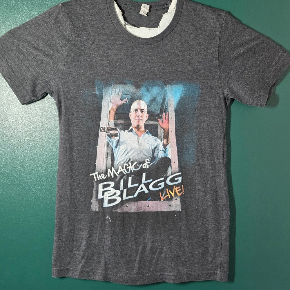 Bella Canvas The Magic of Bill Blagg Live Graphic Tee Charcoal Gray Mens Small